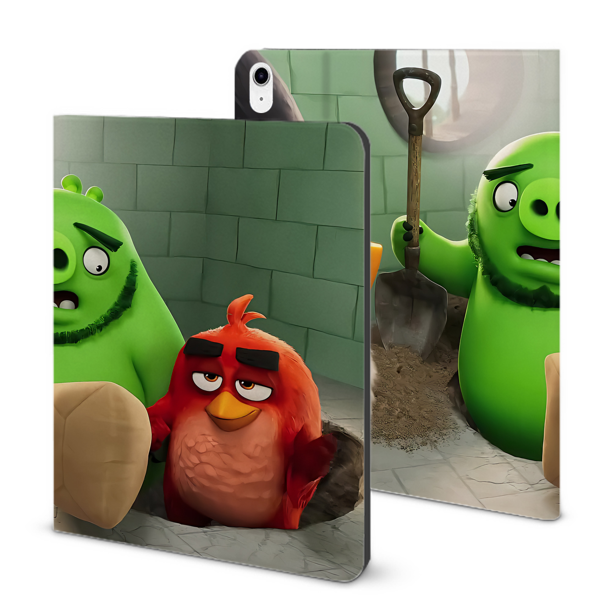 （画像用） Angry Birds アングリーバード IPad ケース ブック型 PUレザー TPU 耐衝撃 軽量 薄型 ペン収納なし 全面保護 IPad 各モデル対応